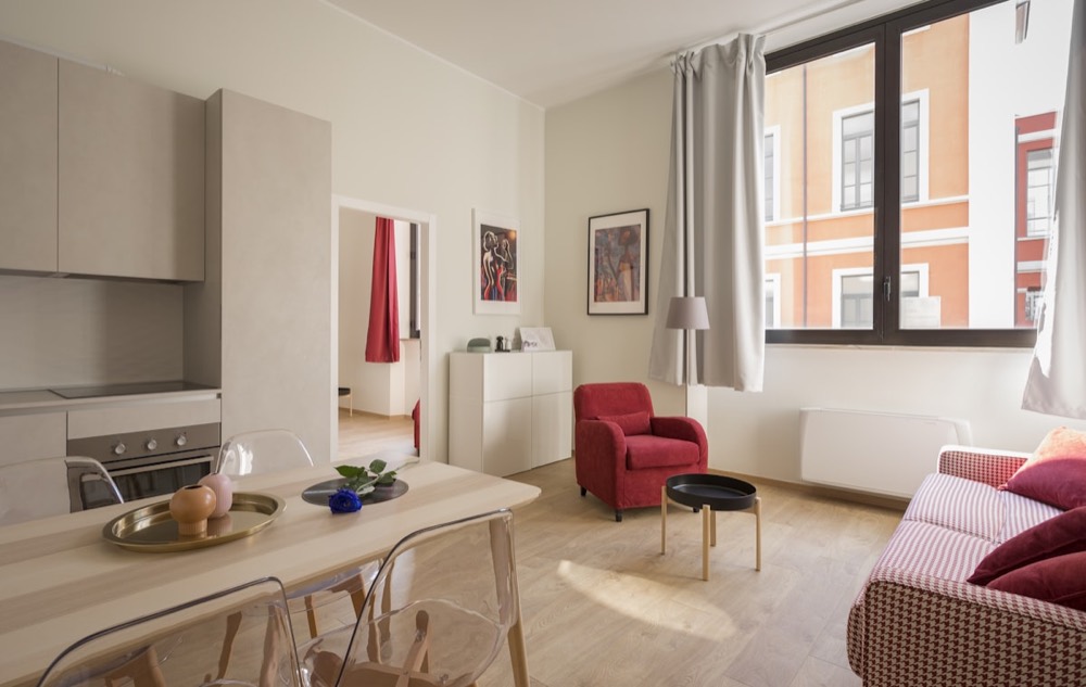 A bright, furnished apartment interior