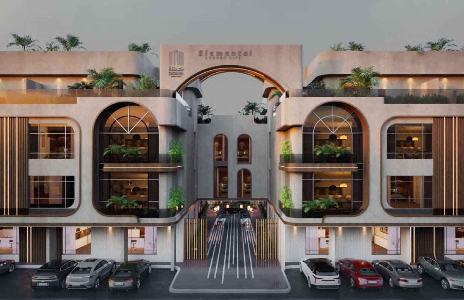 البوابة الرئيسية لإليمنتا مع قوس العناصر